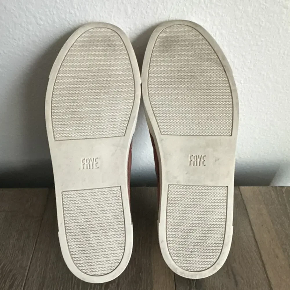 Frye Ivy Huarache Women's Woven Leather Slip-On Sneaker Cognac Size 10